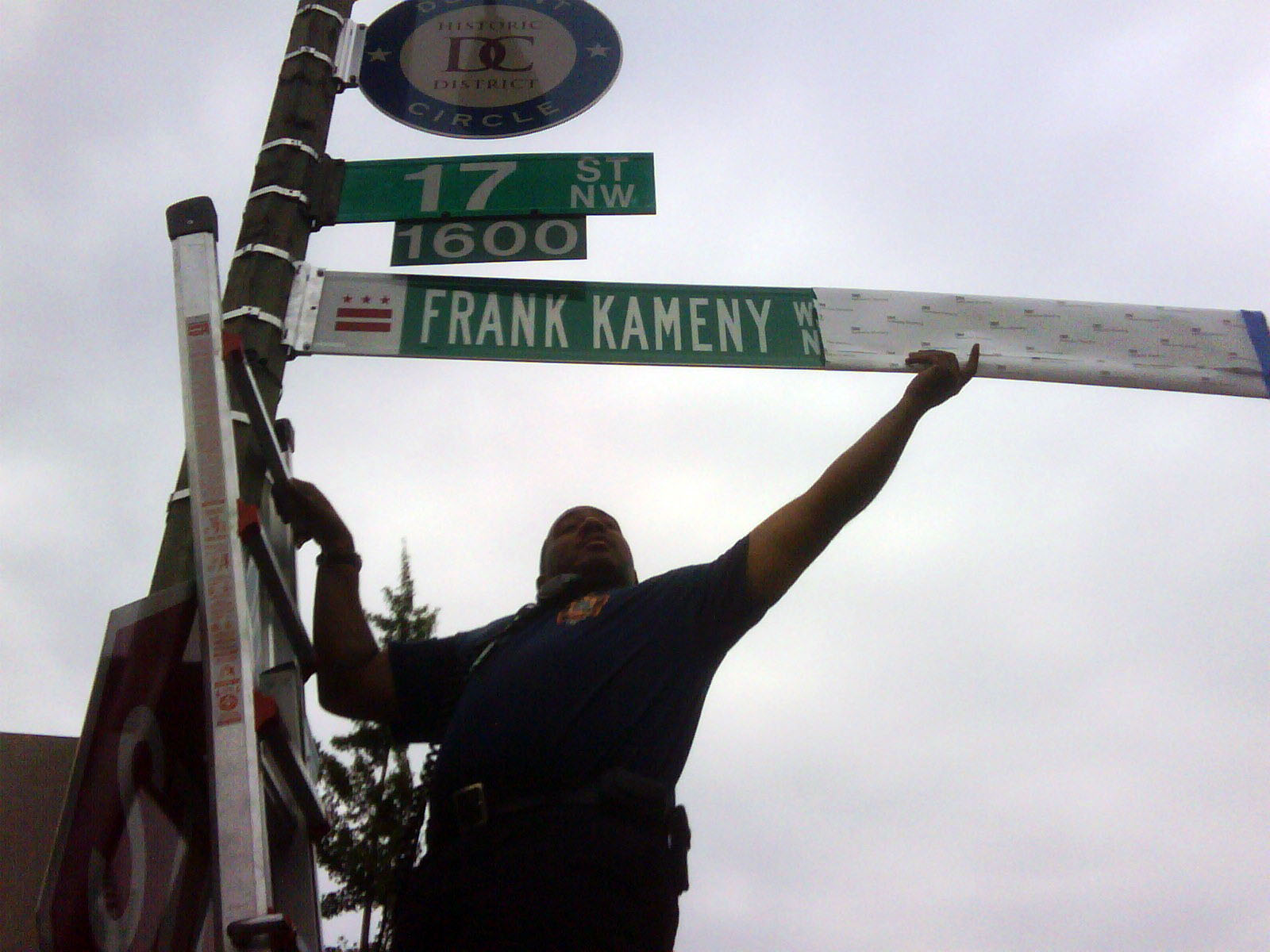 Kameny Way sign installation